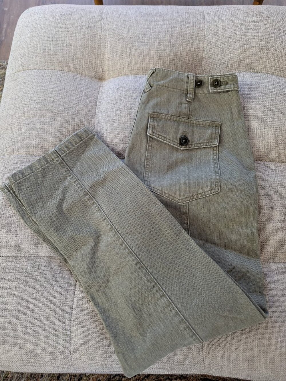 Alex Mill Neil Pant Olive Sz 0 NWOT